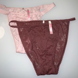 PINK Victoria’s Secret Cheeky Panties- Lot Of 2 - Size Extra Large
